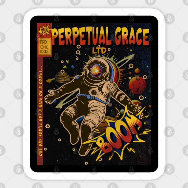 Perpetual Grace Ltd. Comic Book Cover Astronaut Sticker by Contentarama